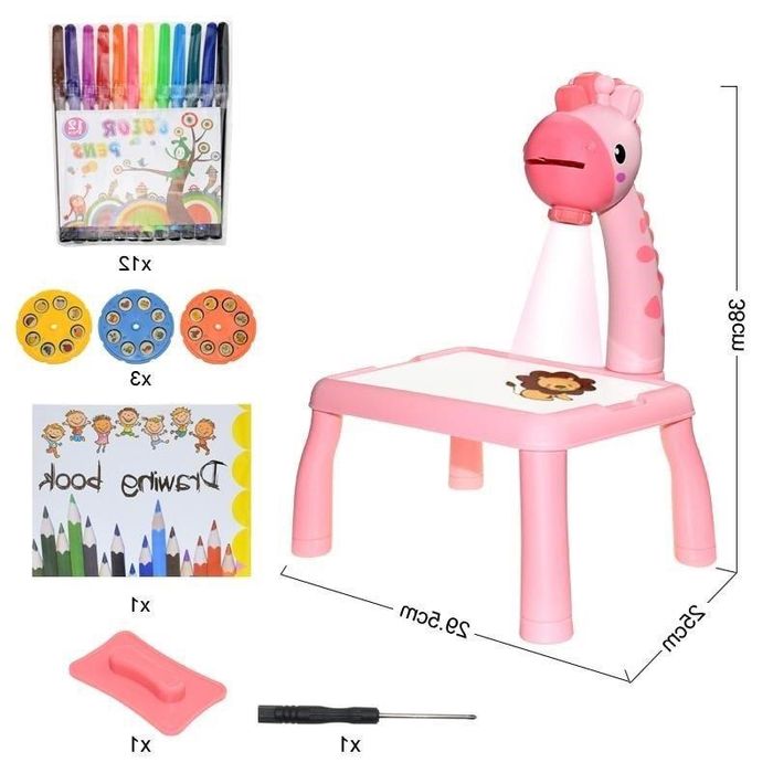 Детски проектор за рисуване 2 в 1 Различни цветове пълен комплект