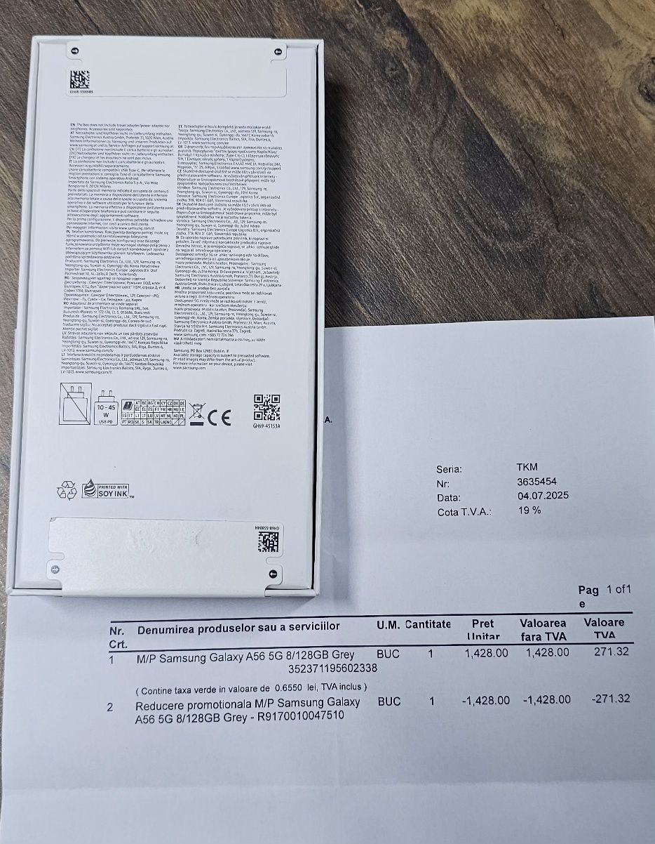 Samsung A56 5G 128Gb, sigilat + factura telekom