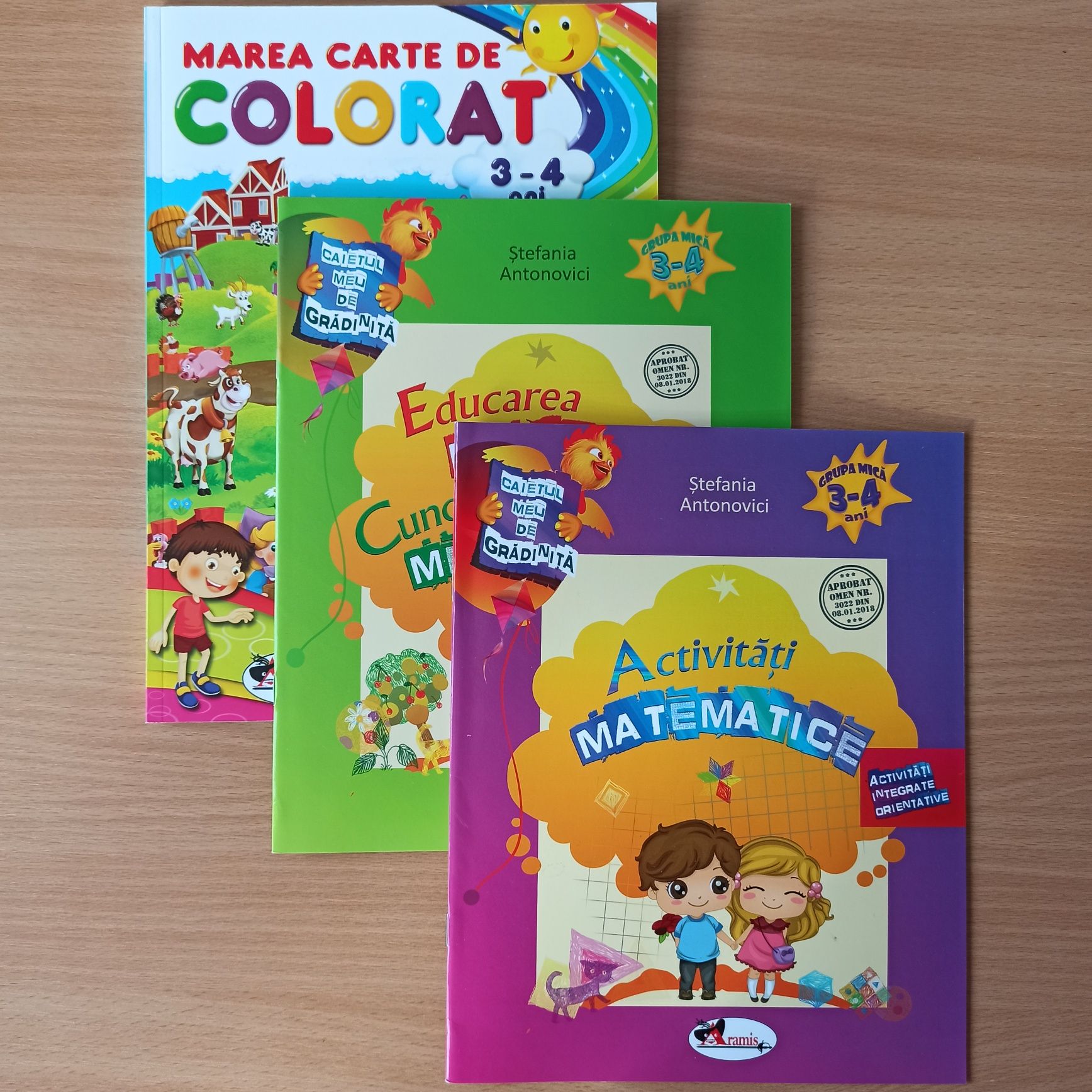 Lot Carte de colorat + 2 caiete activități 3-4 ani Editura Aramis