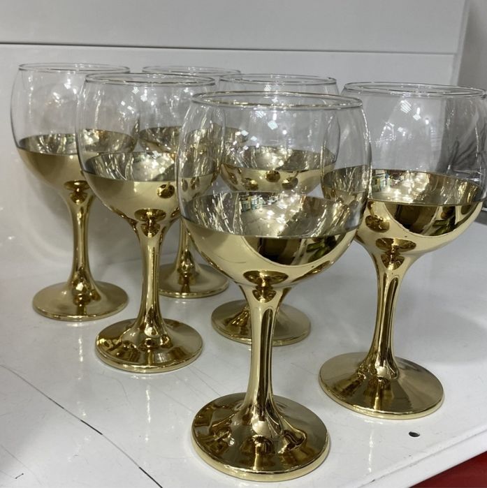 Набор бокалы стаканы вина сок столовый набор подарки фужеры новый год