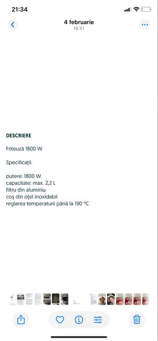 Friteuza 1800w Switch on