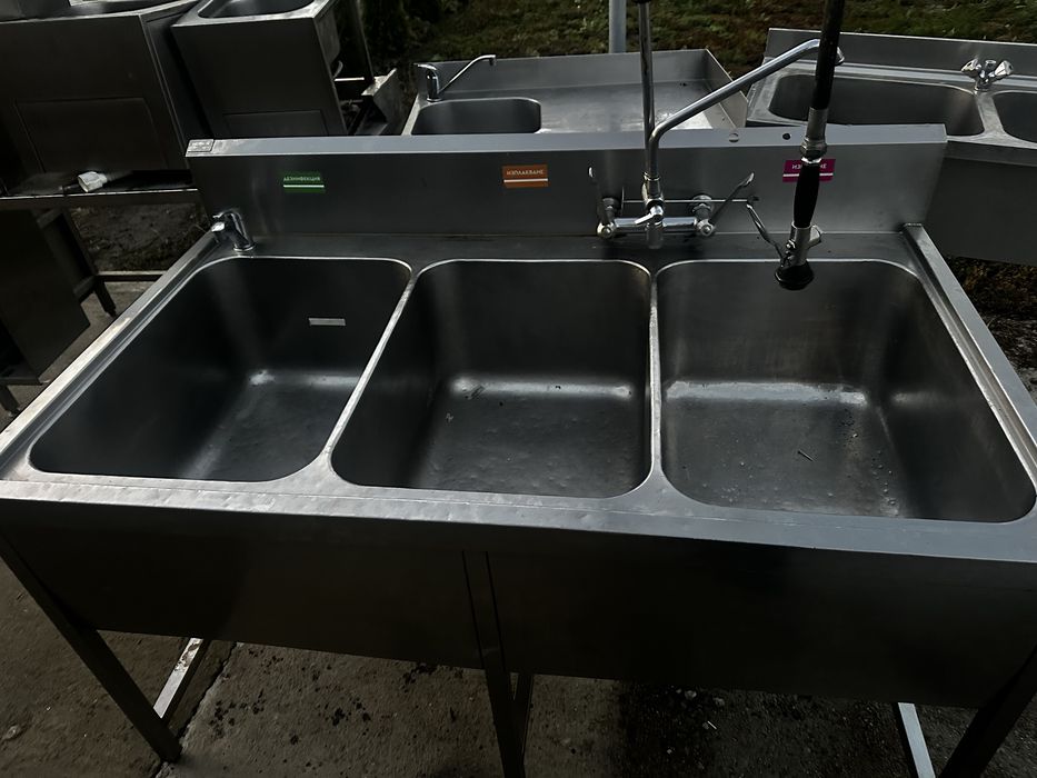 Мивка неръждаема стомана 3 корита