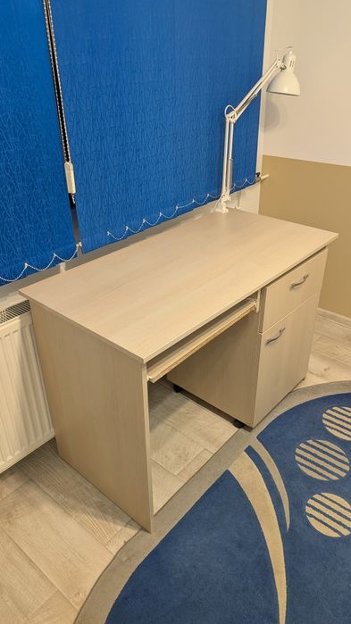 Vand birou pal culoare frasin alb + dulap