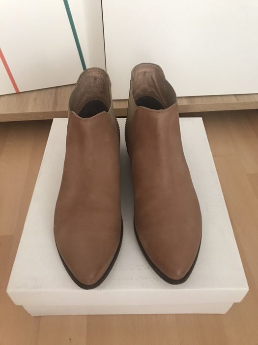Botine din piele naturala nabuc, 38