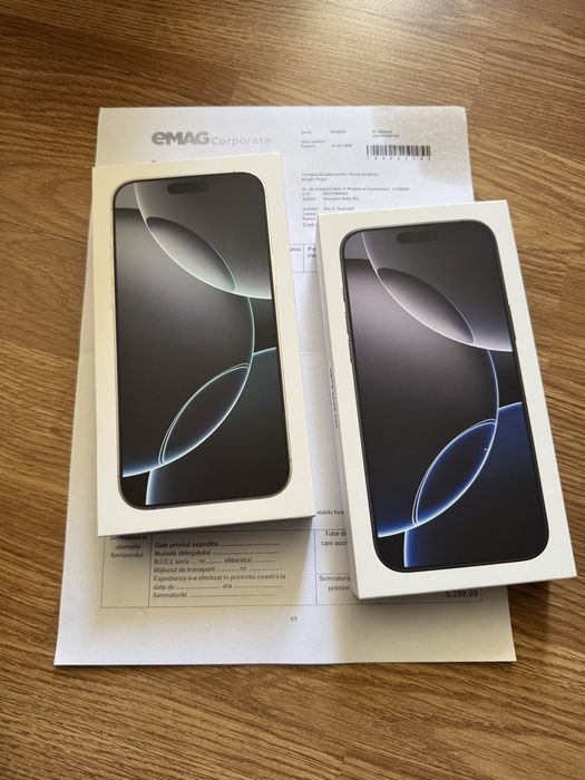 Iphone 16 pro max White/Alb 256 gb, 2 ani garantie, liber, sigilat