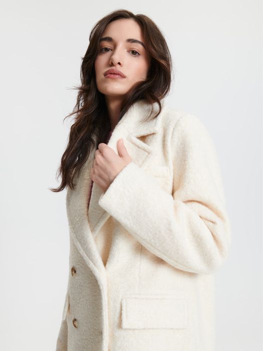 Sinsay палто в телесен цвят с двуредно закопчаване