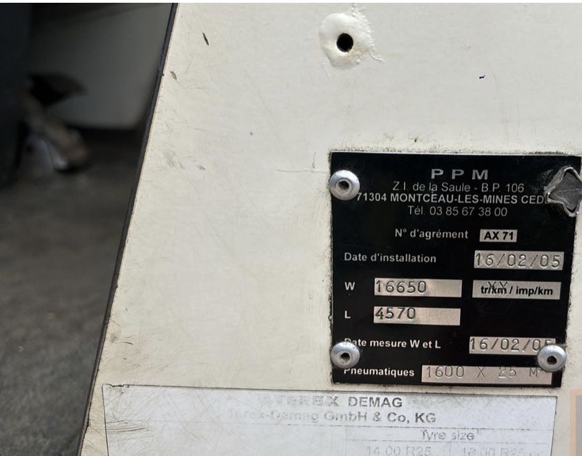 Macara 55 tone terex sn fab 2005