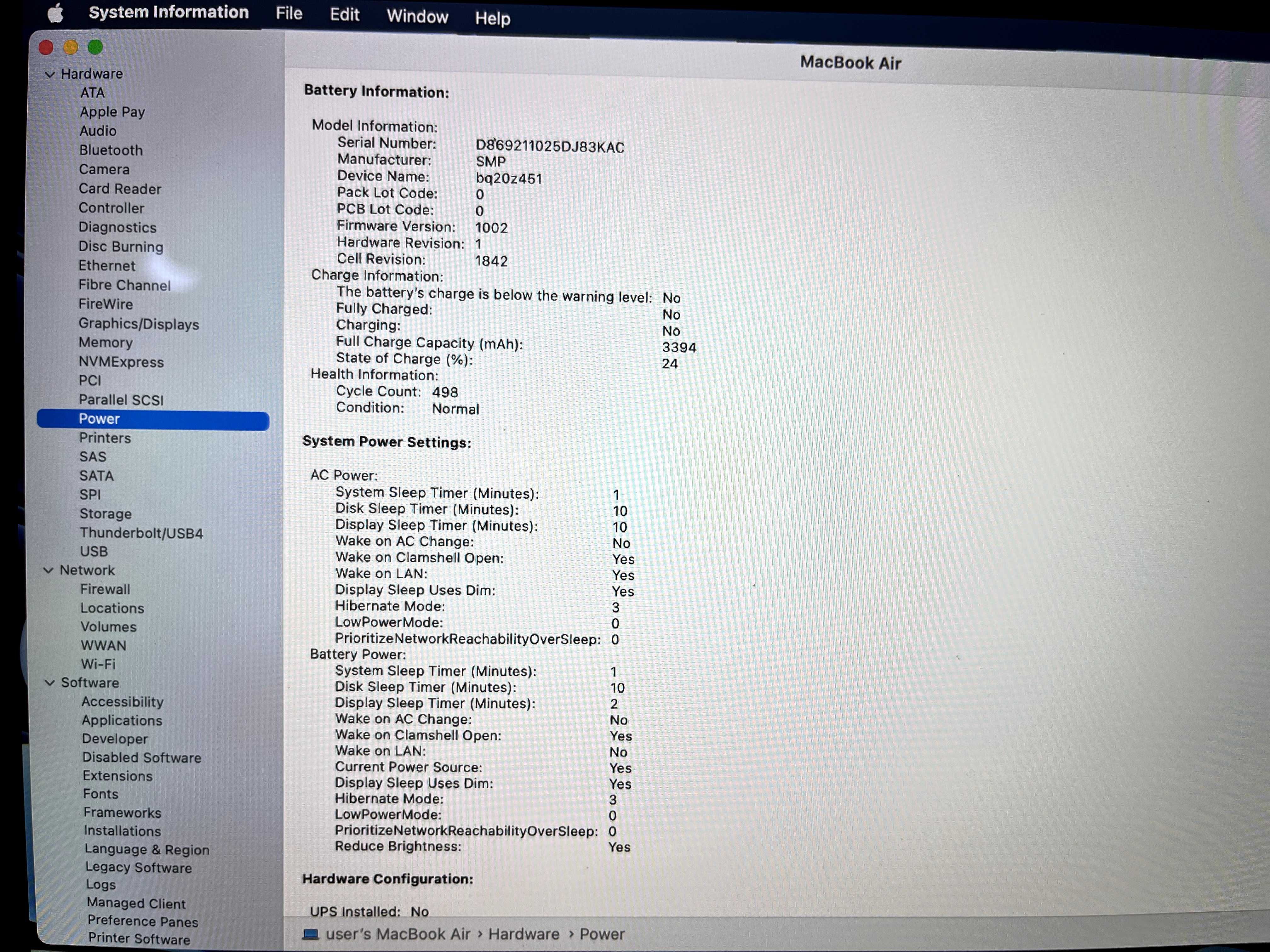 Apple MacBook AIR 13 A1932 i5 3.6Gz 16GB 512GB NVMe Space Gray