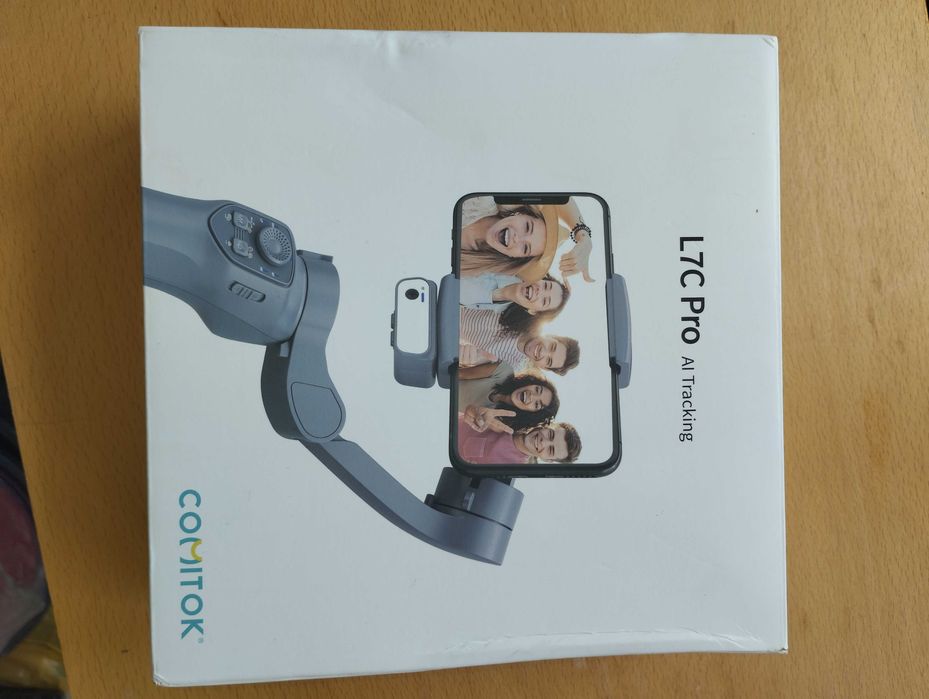 Гимбал триосов за смартфон с магнитен Ai тракер LED светкавица  Gimbal