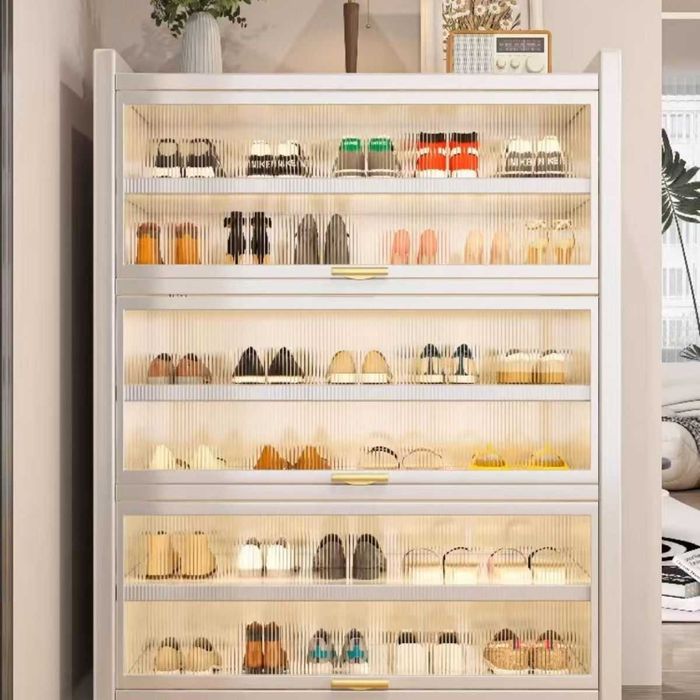 Обувница для входа/Сдвижные ПВХ двери/пылезащищённый дизайн