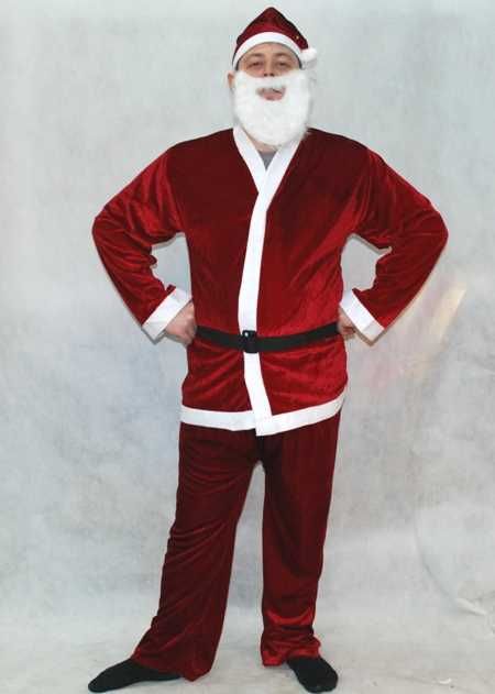НОВО!!! Костюм на ДЯДО КОЛЕДА ЛУКС плюш