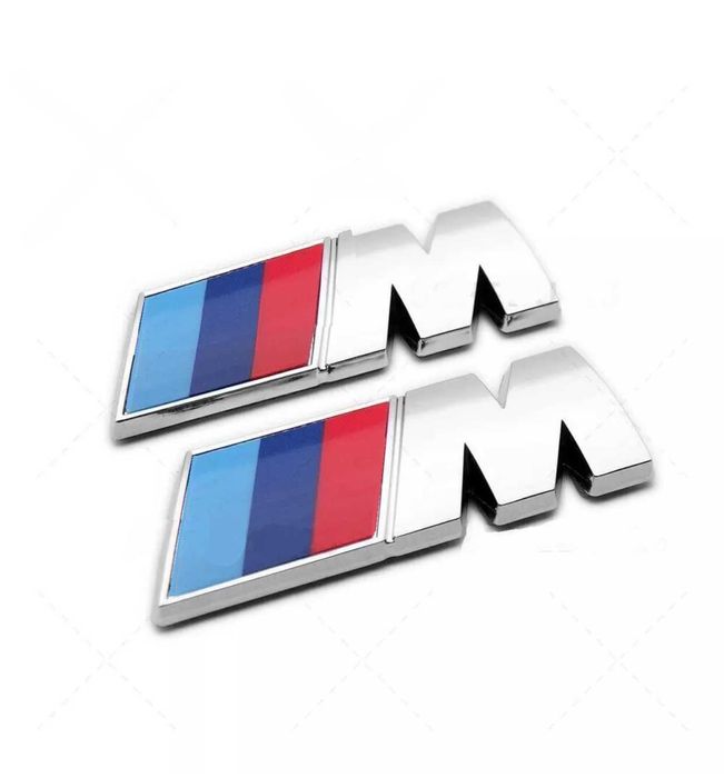 Set 2 buc. Embleme aripi M argintii Emblema BMW laterale Sticker Stema