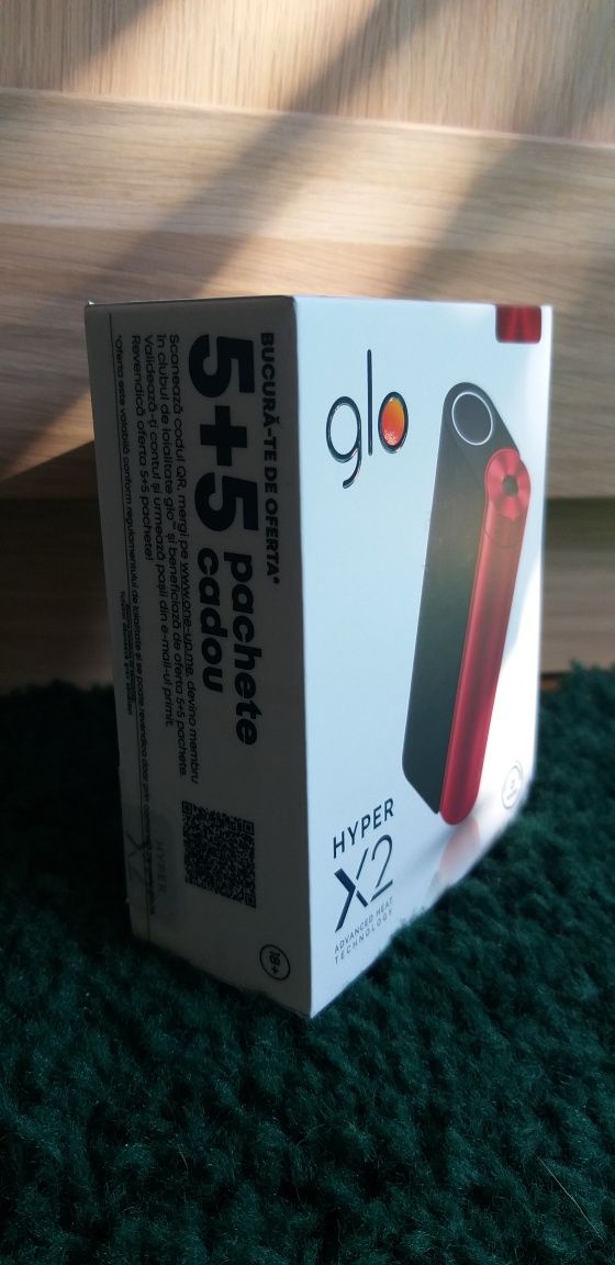 Glo Hyper X2, nou, sigilat, rosu metalizat.