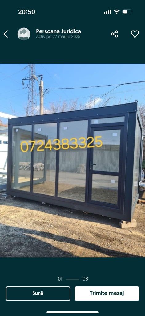 Vând container, dormitor muncitori, vestiar, birou, grup sanitar,