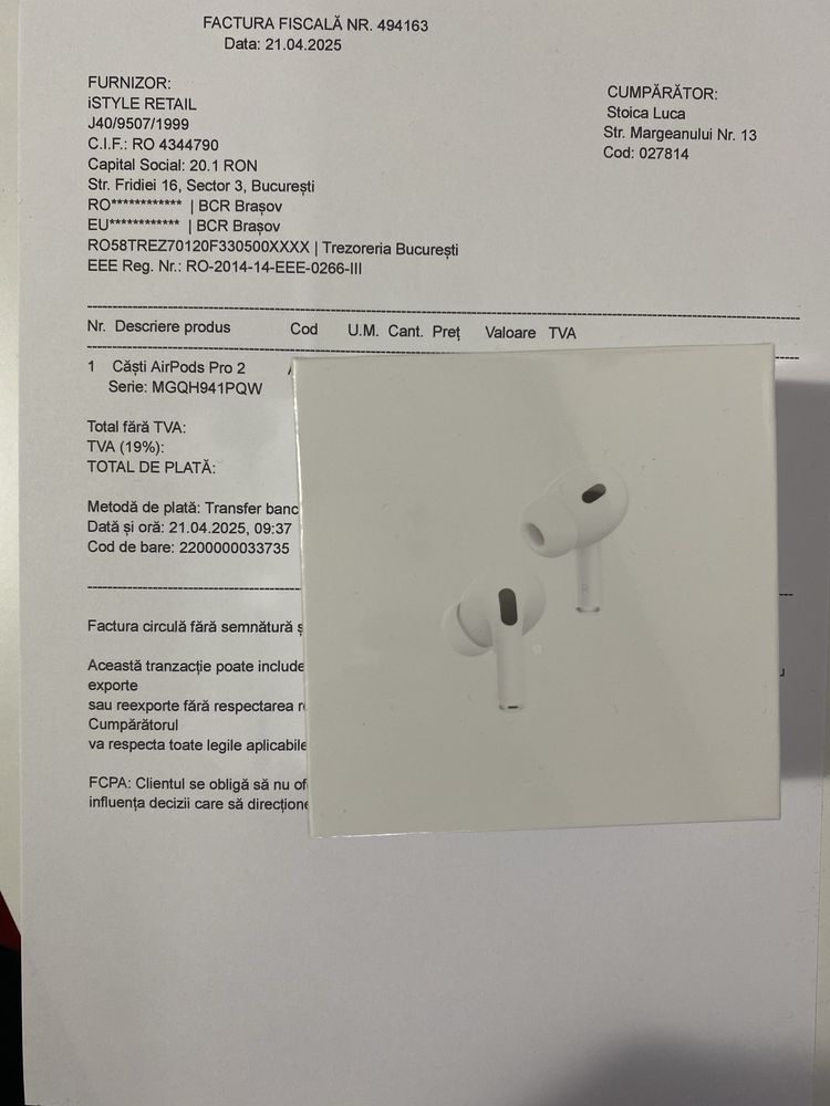[+FACTURA]AirPods Pro 2 Sigilate