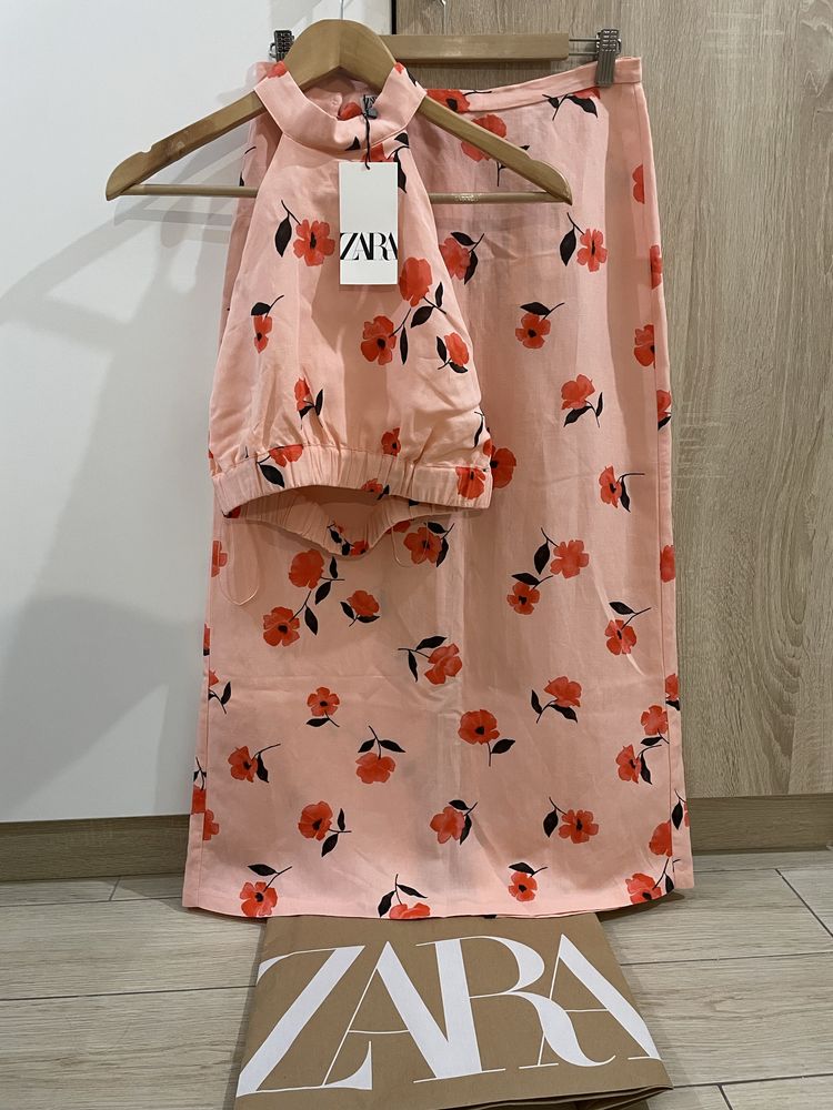 Сет пола панталон и тениска боди нови Zara Зара XS S M