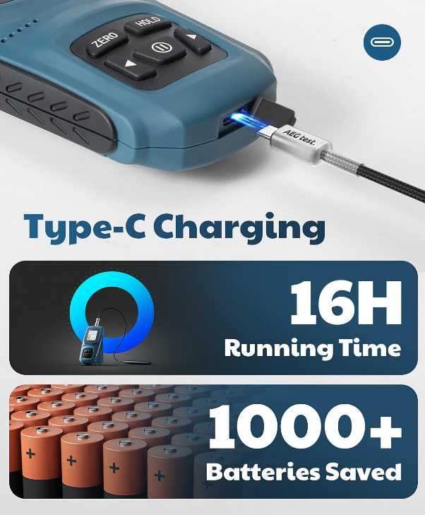 AEGTEST AEG-8103 акумулаторен тесла метър 0-2500mT