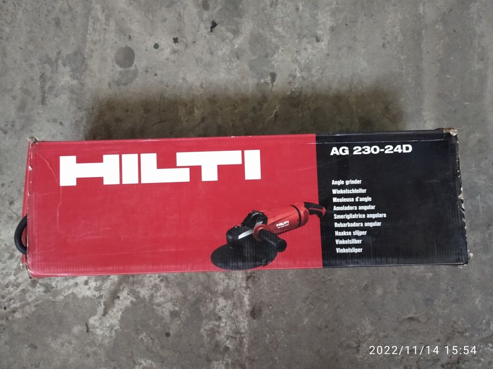 Продам углошлифовальную машинку Hilti AG 230-24D