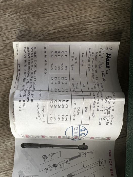 Динамометричен ключ 70-350Nm