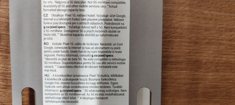 Telefon Google pixel 10