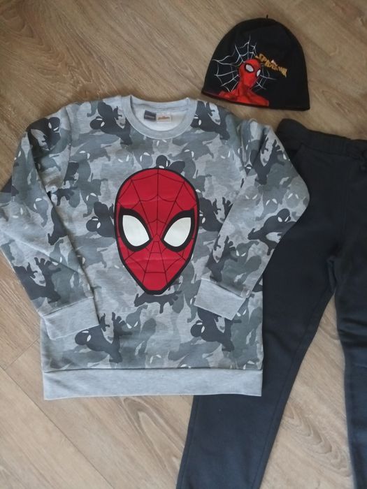Комплект сет за момче ватиран и шапка Spiderman размер 146 см