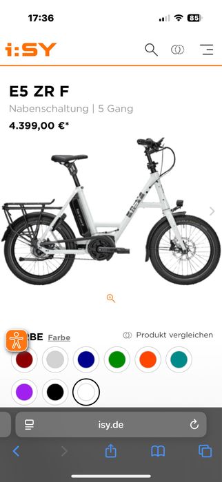Bicicleta electrica i:sy 2025