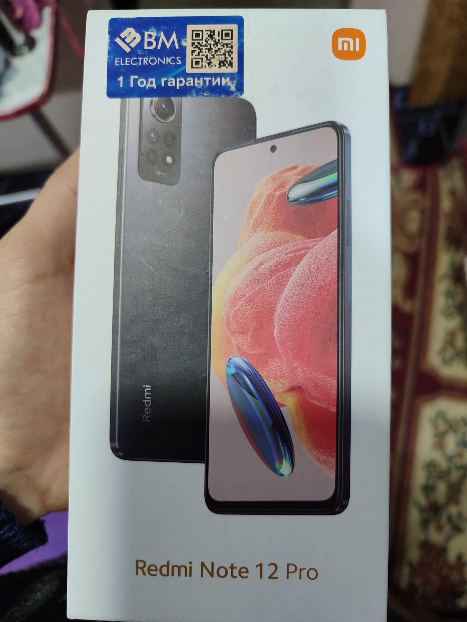 Redmi Note 12 Pro 128 tali sotiladi tel 1 oylik ideal stiklo chexolda