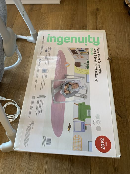 Leagan portabil bebelusi Ingenuity convertme swing 2 seat