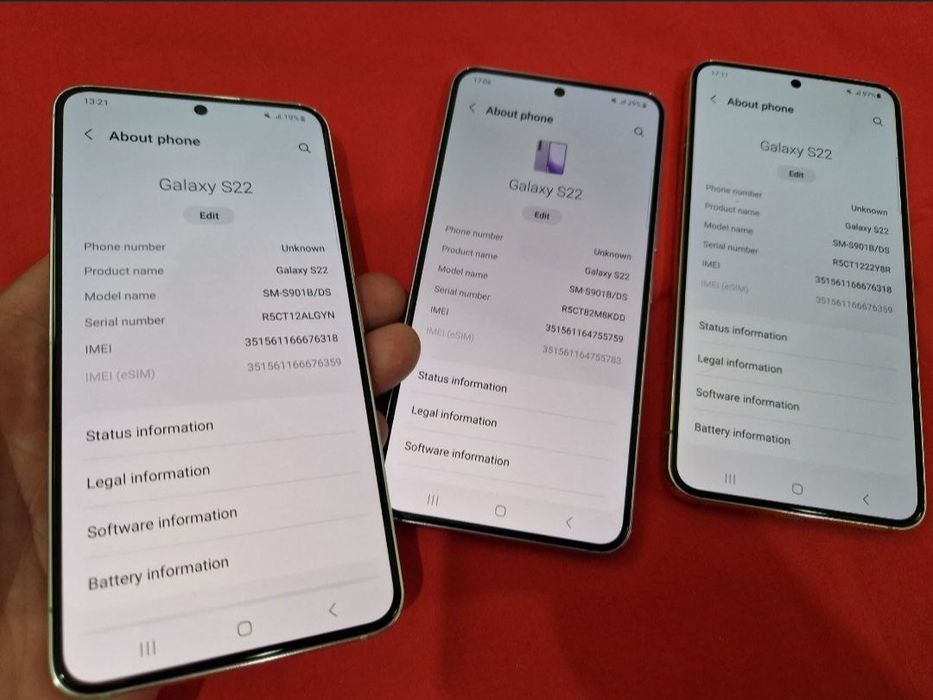 -Samsung S22, ca Nou, 128Gb, 8Ram, impecabil, Gold-Silver-Purple, star