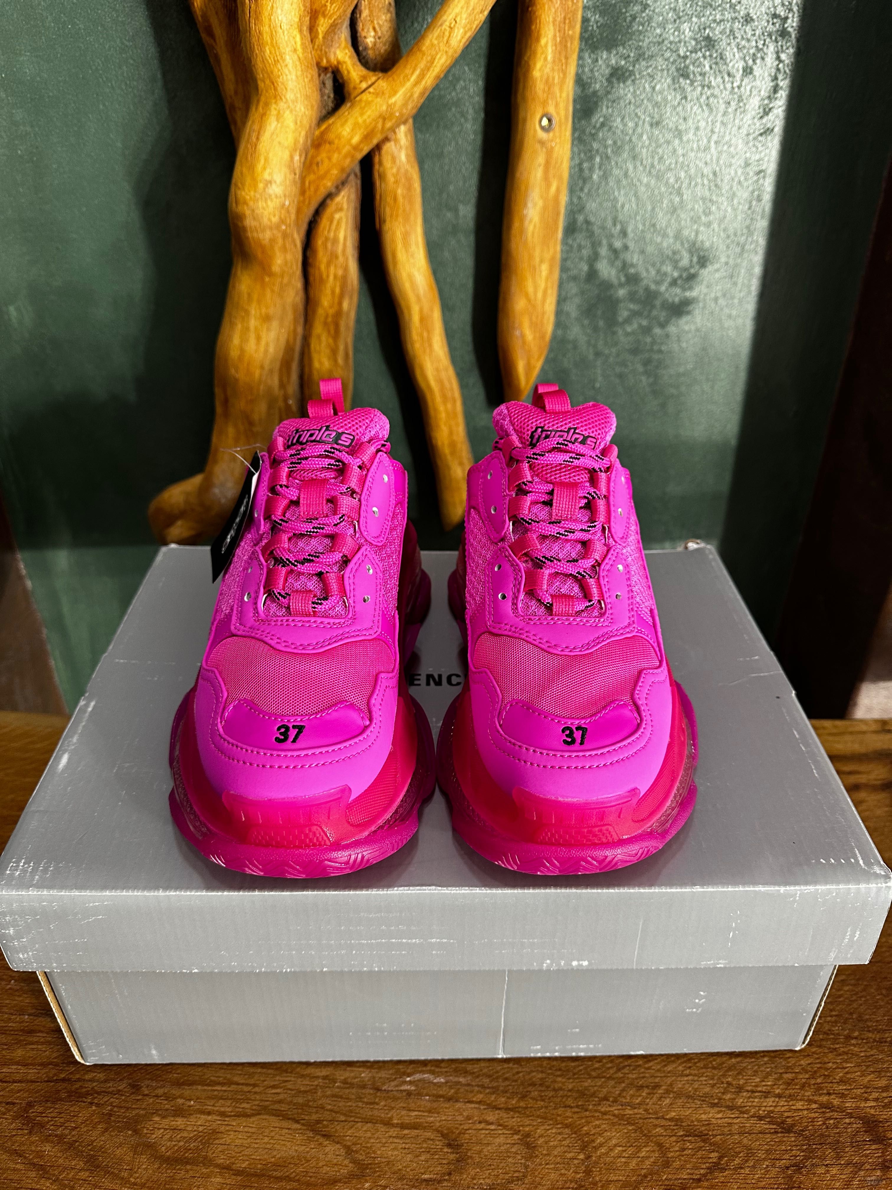 Balenciaga Triple S neon pink 37 номер