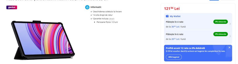 Husa / Carcasa - Xiaomi Redmi Pad 2 Cover Gray