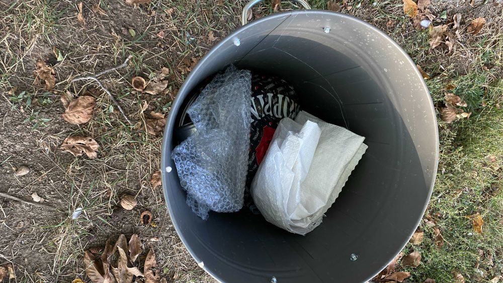 Coş cu capac gri Knodd