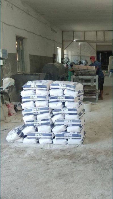 Сухой смес, шпатлёвка, родбонд, кафельный клей ва водоэмульциялар цехи