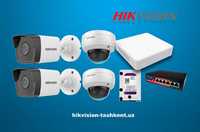 Камера наблюдения Hikvision IP 4 камеры видеонаблюдения
