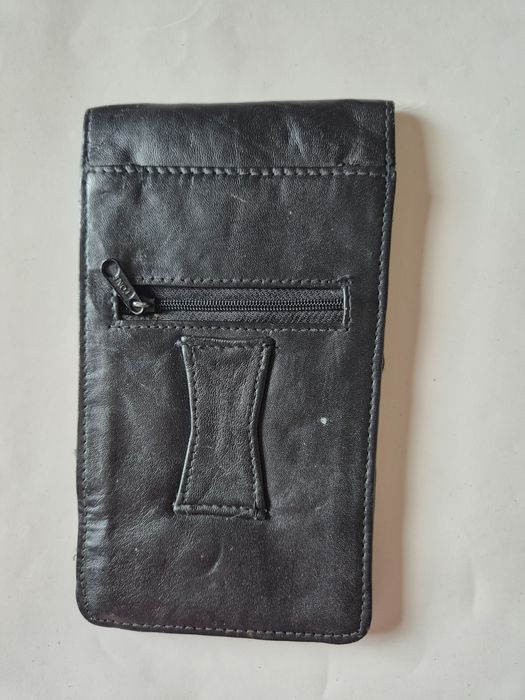 Geanta tip borseta de agatat la curea piele naturala 19x11 cm