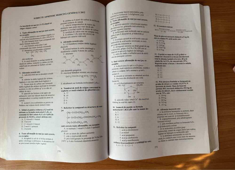Carte grile chimie UMFCD
