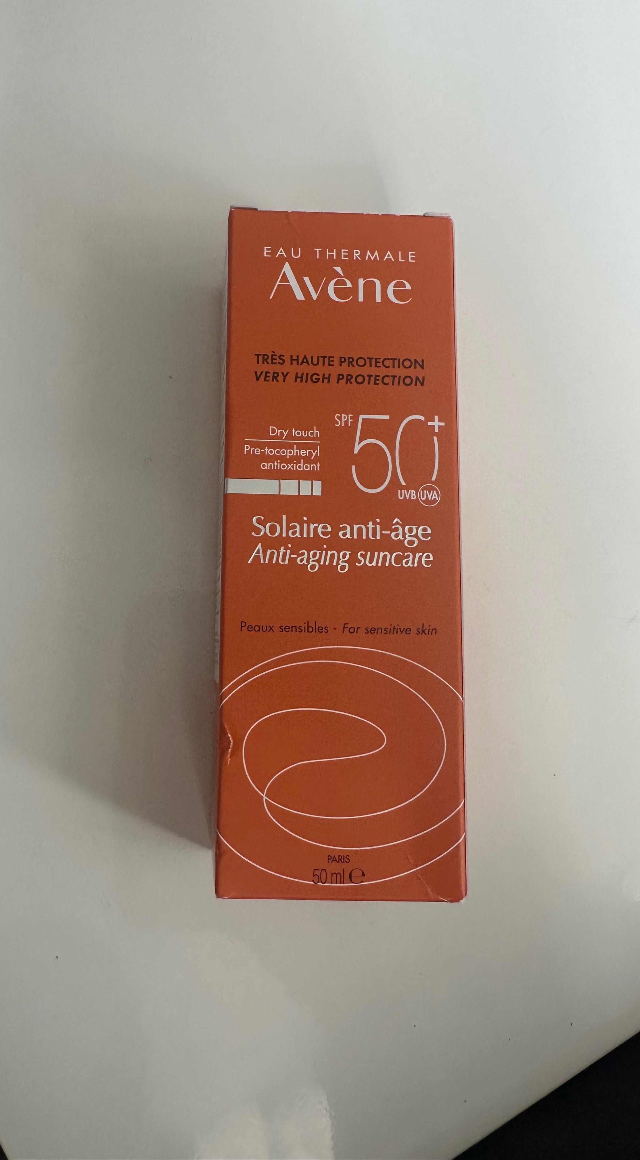 Avene Sun Анти-ейдж слънцезащита за лице, SPF50+, 50 ml