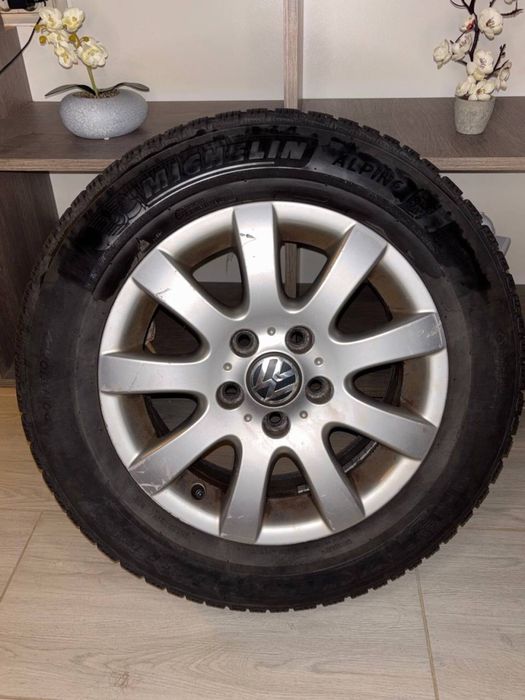 Jante Aliaj Golf 5 + Anvelope Iarna Michelin Alpin 6 2023 - 195/65 R15