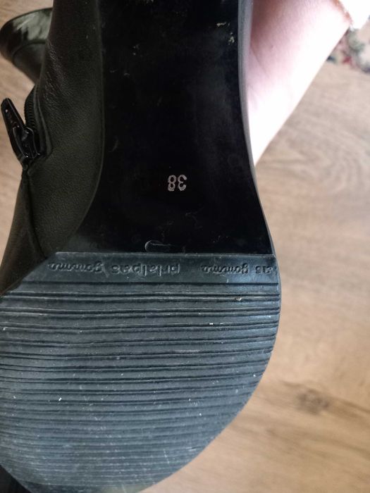 Botine negre din piele,mărimea 38