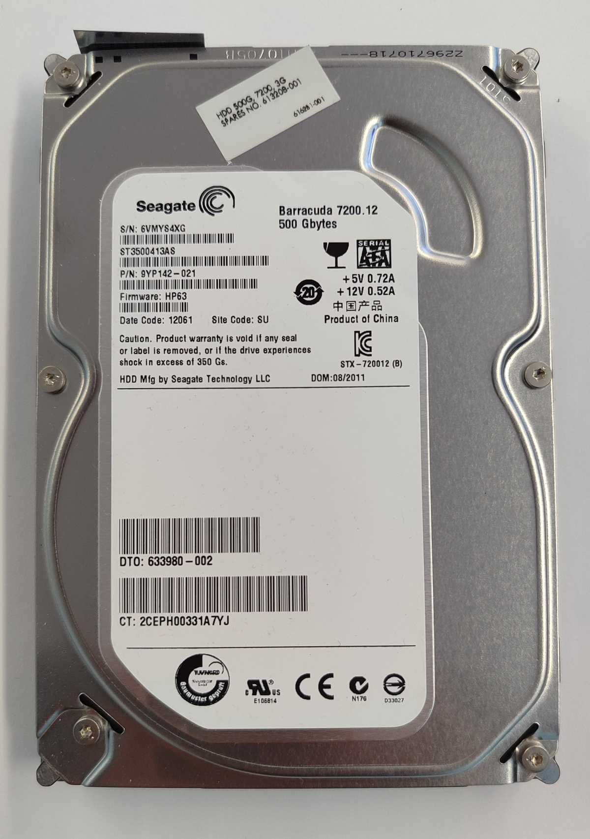 Продаю жесткие диски HDD 500 Gb