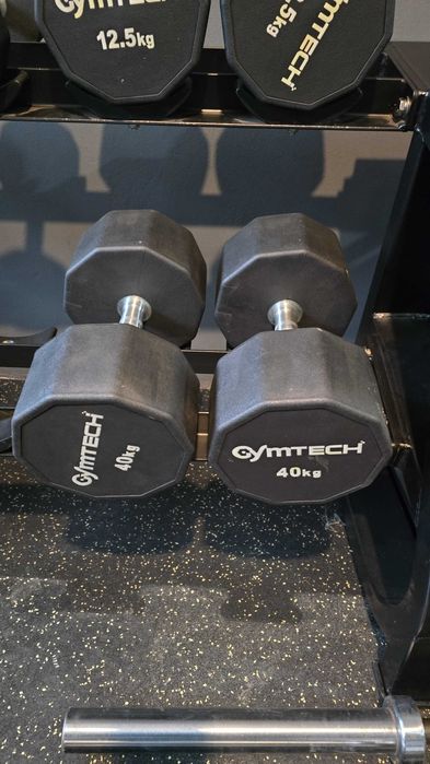 Gantere hexagonale invelinte in cauciuc 2,5kg-50kg