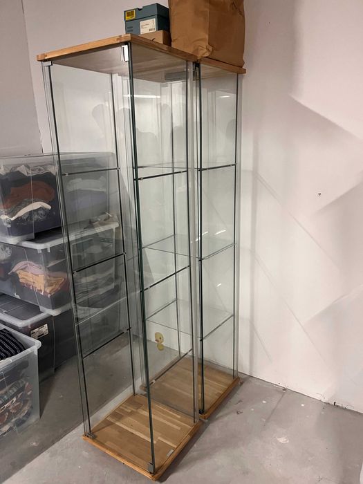 2 бр стъклени витрини, стъклен дисплей за дом или магазин