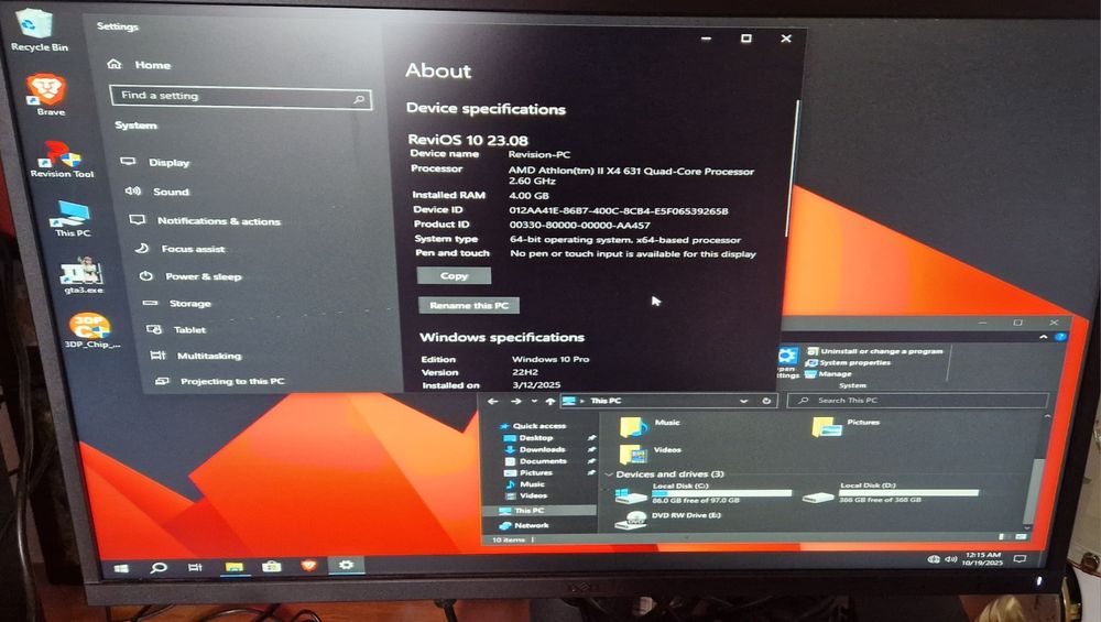 Unitate pc 4core 4gb ram 500gb hdd