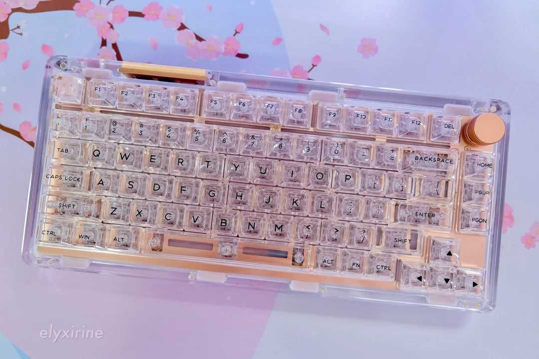 KiiBoom Crystal Keycaps Tastatura, Transparente, Cutie, Garantie