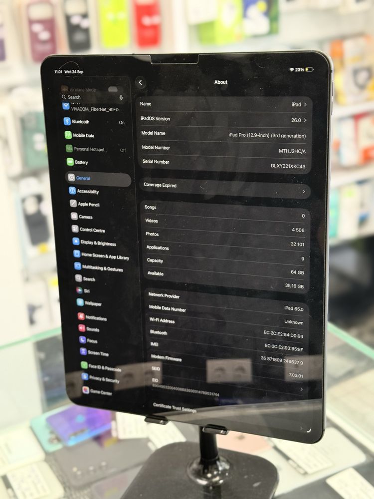 Apple iPad Pro 12,9 inch 3rd gen 64gb Wifi + Cell