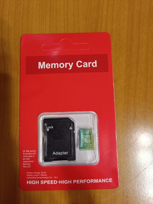 Card memorie 64 GB v30,cu adaptor inclus