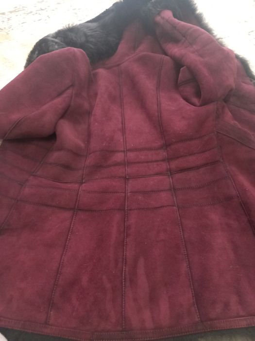 Cojoc natural bordo