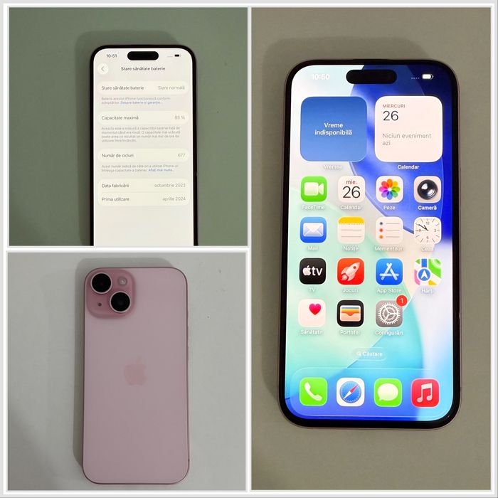 Iphone 15 //Pink//128 gb//Liber de retea