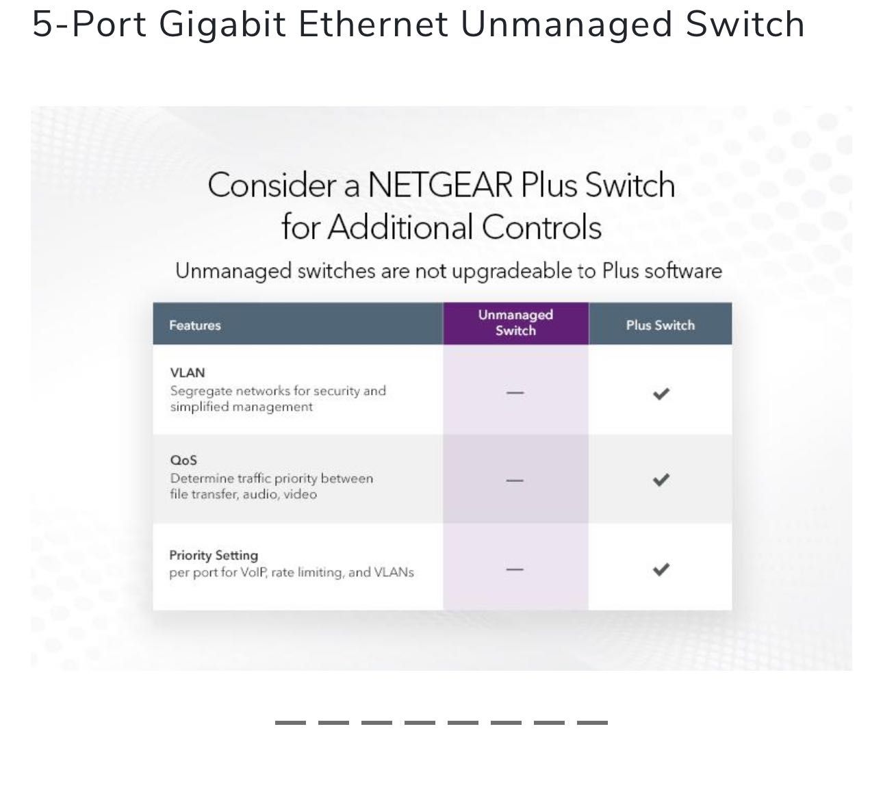 Comutator desktop Gigabit NETGEAR cu 5 porturi