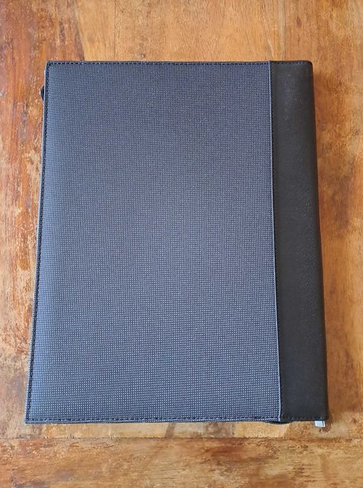 папка луксозна за документи черна с цип Марксман Marksman Размер А4